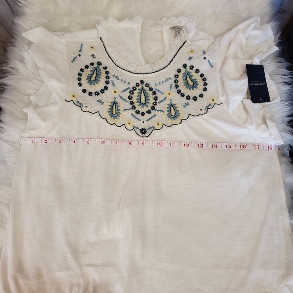 LUCKY BRAND WHITE EMBROIDERED SHIRT SIZE S - Picture 11 of 14
